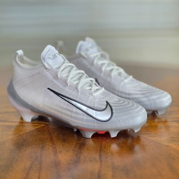 Nike Vapor Elite 1 Football Cleats White Metallic Silver Men’s Size 9 FB3288-100 - Picture 4 of 15